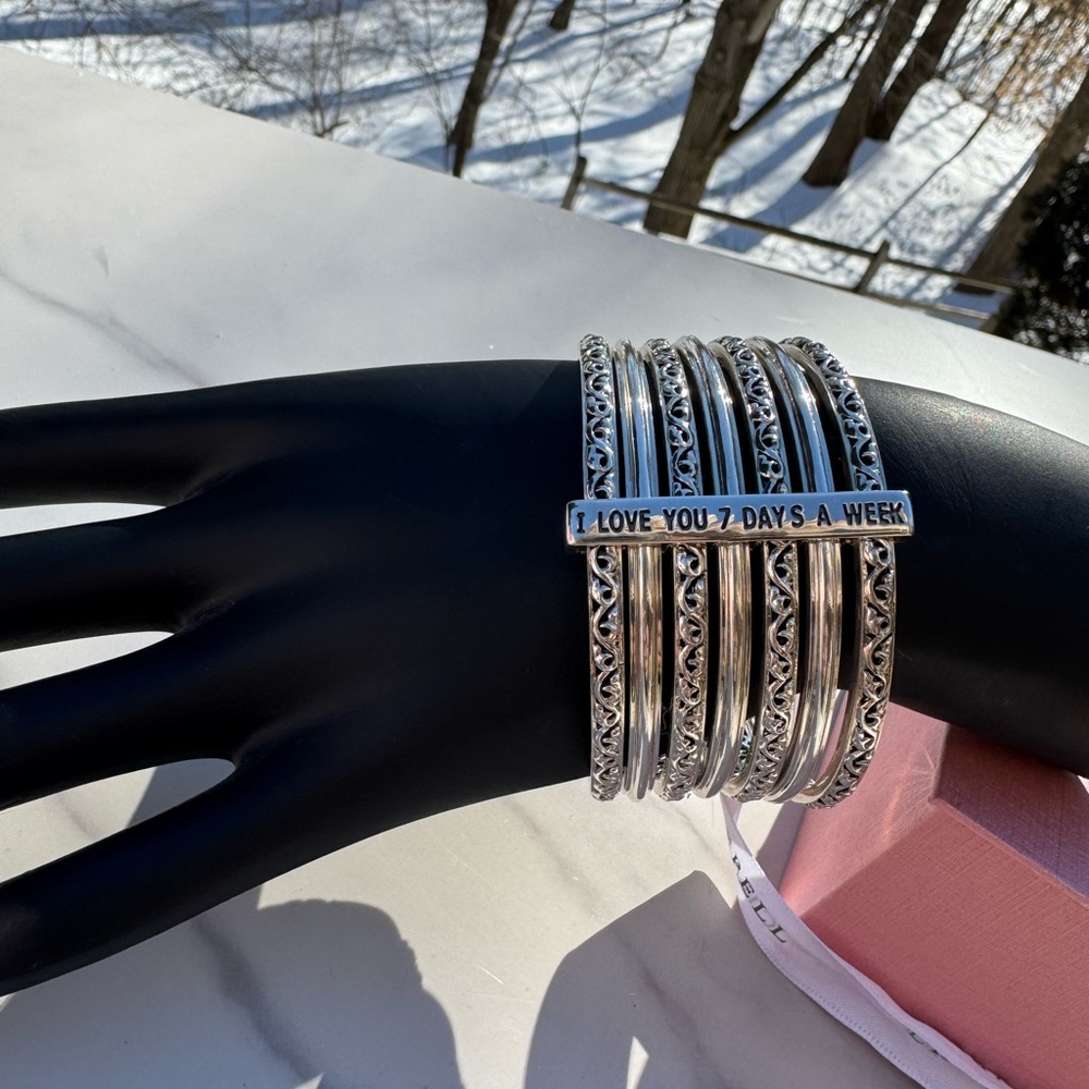 CHARLES KRYPELL Love You 7 Days A Week Multi Bangle Bracelet Set - Picture 6 of 8